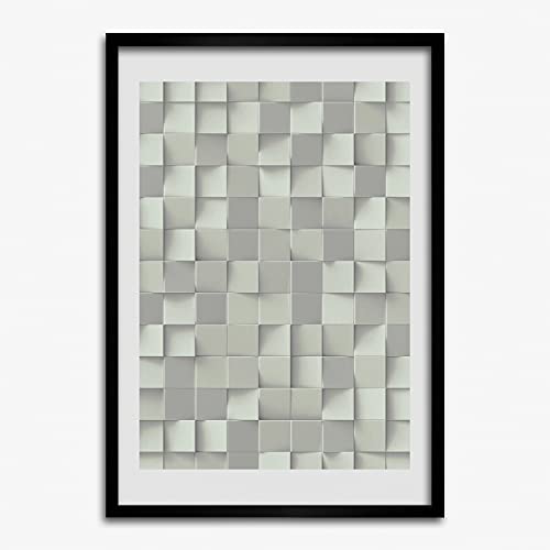 Cadre photo moderne 50x70 cm Tulup avec affiche motif géométrique en bois