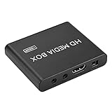Video Player, Full HD Mini Box Media Player 1080P Media Player Box Support USB MMC RMVB MP3 AVI MKV (US Plug)