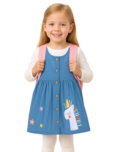 Toddler Little Girl Summer Dress Sleeveless Cotton Casual Flower Shirt Playwear Jumper Skirt Sundress