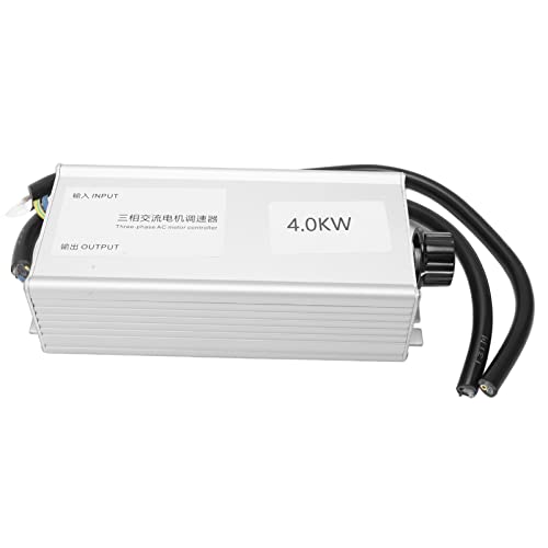 Vvikizy Controlador de Motor de CA Trifásico de Alta Potencia, Regulación Continua de Velocidad para Ventiladores de Menos de 4kW, Aleación de Aluminio, 1 Unidad