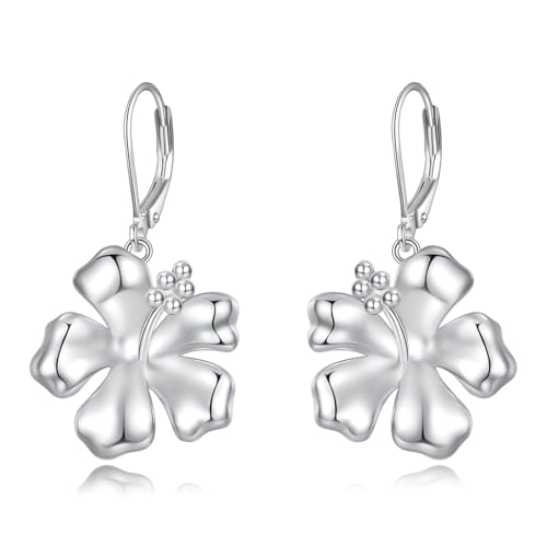 Boucles d'oreilles argent hypoallergéniques pour oreilles sensibles motif Plumeria