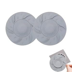 LDBKLGHJ Universele afvoerstop, 2 Stuks Badkuip afvoerstoppen, 11,5 cm, grijs, Gootsteenaccessoires met ingebouwd filtersysteem, voor spoelbakken, wastafels en badkuipen