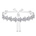 Top Queen Women's Crystal Diamond Bridal Belt Sashes Wedding Belts Sash for Wedding (Off White)