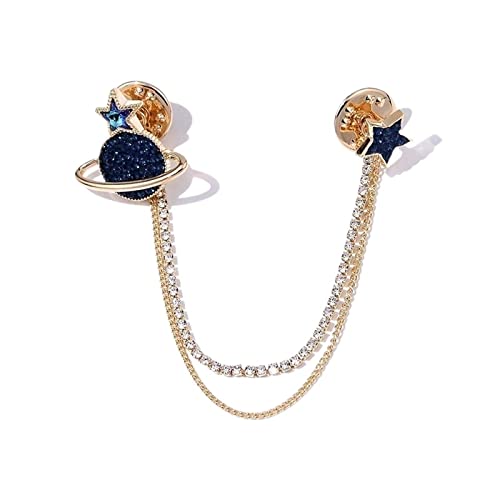 Broche haute qualité motif planète astrale et pince pour collier femme
