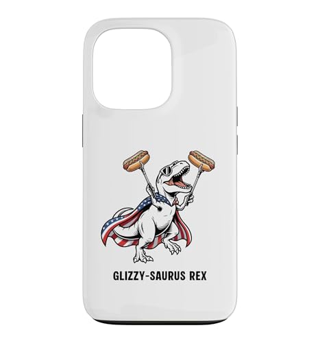 Funny T-Rex Glizzy-Saurus Rex Patriotic T-Rex USA �z�b�g�h�b�O �X�}�z�P�[�X iPhone 13 Pro �p