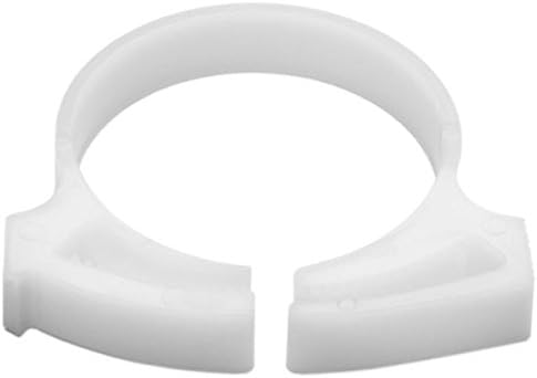HellermannTyton SNP2810C2 Snapper Hose Clamps, 1.107"/1.266" Min/Max Diameter, POM, White, 100/pkg