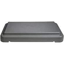 The Step Made in USA 4 Inch Stackable Aerobic Exercise Platform Grey with Non-Slip Surface and Nonskid Feet to Prevent Sliding