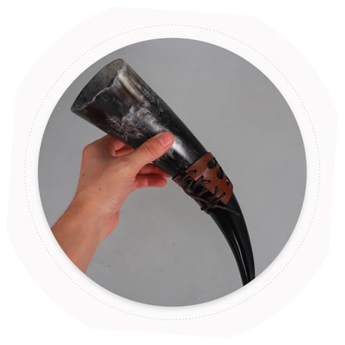 Corne à boire viking authentique en véritable corne de bovin faite main