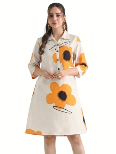 Image of Leriya Fashion Mini Dress for Women | One Piece Dresses for Womens |Mini Dresses Rayon for Women Stylish |Summer Casual Outfit Wear Events, Date & Evening Look |Tunic Shirts for Women