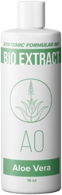 Systemic Formulas AO - Aloe Vera BioExtract #200 de 16 onzas líquidas. Concentración 3-4x de extracto de aloe vera de gel interior rico. para uso