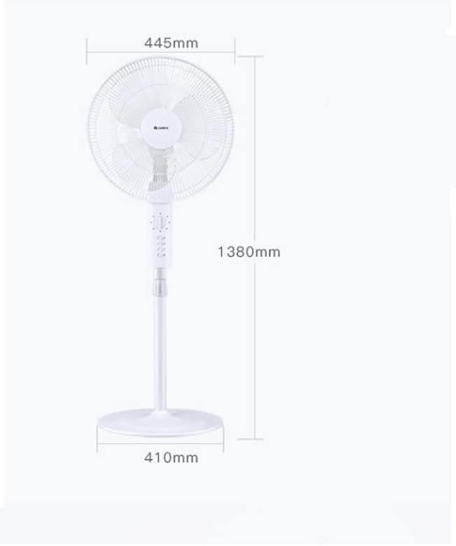 Pedestal Fan, Adjustable Oscillating, Floor Standing with, Automatically Wind Speed, Time Setting, White