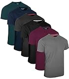 FULL TIME SPORTS® Tech 3 4 6 Pack Assorted Langarm-, Kurzarm Casual Top Multi Pack Rundhals T-Shirts (X-Large, 6 Pack - Dark Assorted)