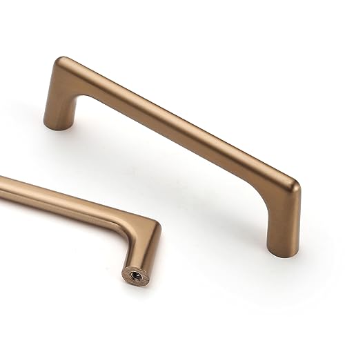 Image of Asidrama 10 Pack 3.75 Inch(96mm) Champagne Bronze Cabinet Pulls Cabinet Handles Cupboard Handles Kitchen Cabinet Hardware for Cupboard Drawer Pulls
