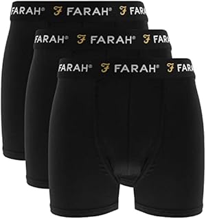 Mens Boxers Shorts (3 Pack) Farah Multipacked Underwear Gift Set, Mens Boxers Trunk(XXL,SAGINAW)