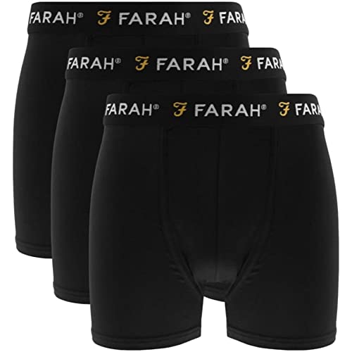 Mens Boxers Shorts (3 Pack) Farah Multipacked Underwear Gift Set, Mens Boxers Trunk(XL,SAGINAW)