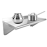 Karpevta Stainless Steel Wall Mount Shelf 12x24 Inch Stainless Steel Shelf Wall Mounted...