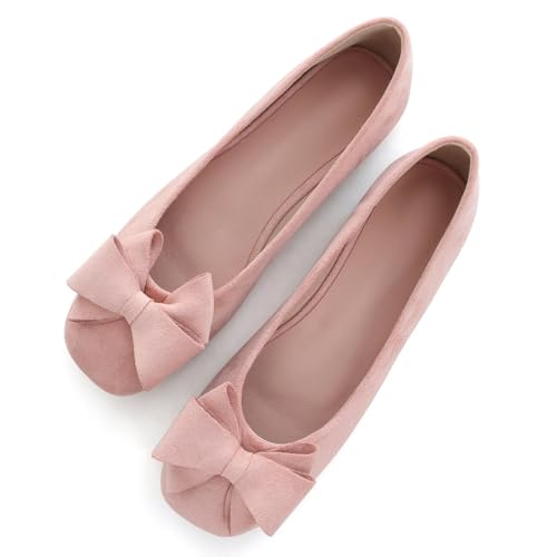 INEELUYI Ballet Flats For Women Comfortable Square Toe Summer Slip On Dress Flats
