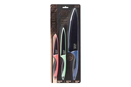 Thyme and Table 3-Piece Colored Chef Knife Set - Thumbnail 2