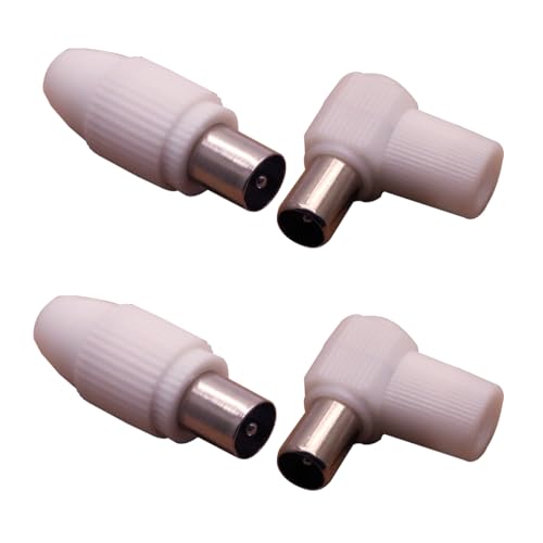 Conector coaxial RF 9.5mm ángulo 90° macho - 4 unidades miniatura 1
