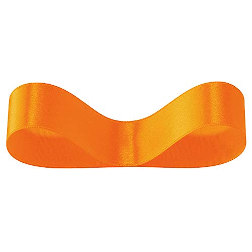 ヘッズ リボン 25㎜幅×20m巻 マリーゴールド 1巻 サテン 片面 HEADS 2543R