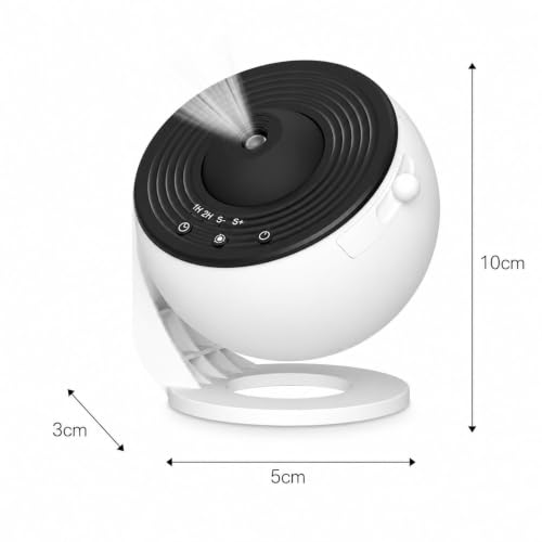 Image of Mini Galaxy Star Projector Night Lamp with USB Power, 2-in-1 Star Projection & Moon Glow Light, Flexible Gooseneck Design for Bedroom, Kids Room, Nursery, Bedside, Home Decor & Gift (Night Light)