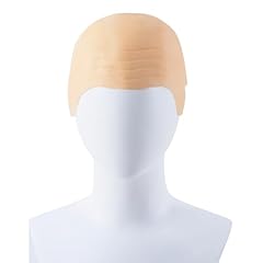 CENPEK Berretto Calvo in Lattice, Parrucca con Teschio con Testa di Pelle Spessa, Accessorio per Costume Cappello Cosplay in Maschera per Adulti di Halloween