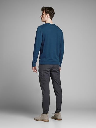 Jack & Jones Einfarbiger Strickpullover, Blau (Insignia Blue), XS – Ansicht 3