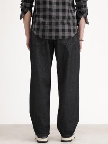 Image of WROGN Men's Cotton Jeans | Mid Rise | Loose Fit