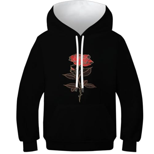 Sweat à capuche enfant garçons et filles hoodie chaud 6-15 ans