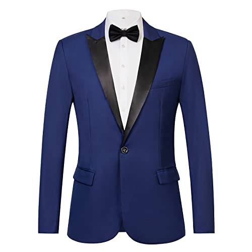 Opiniones y reviews de Chaquetas de esmoquin para Hombre , listamos los 10 mejores. 44 THWEI Chaqueta de esmoquin para hombre, con un botón, vestido para boda, cena, fiesta, Azul Marino, Large