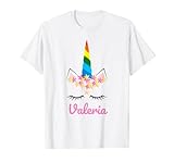 Unicornio lindo para niñas personalizado Valeria Rainbow Unicorn