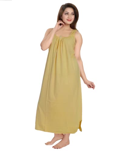 Image of H & C Full Length Women's Hosiery Cotton Fabric Long Nighty Slip /Camisole Slip /Night Wear Maxi for Women Free Size