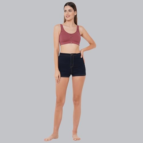 Image of SOIE Women's Full Coverage Minimizer Bra|Non Wired, Non Padded, Triple Layered Cups|Breathable Stretch Cotton with Lace & U-Back Support