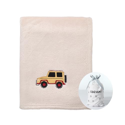 Image of CREVENT 30''X40'' Cute Cozy Fluffy Warm Baby Blanket for Girls Boys Infants Toddlers' Bedding Crib Cot Stroller, Baby Shower Birthday Newborn's Gift - Jeep