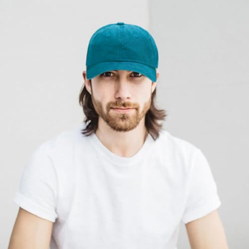 Image of Edoneery Men Women Baseball Cap-Low Profile Adjustable Washed Cotton Golf Dad Hat
