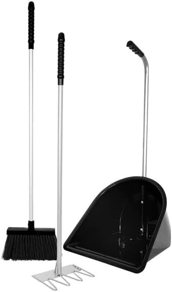 Paddock Manure Rake Red Gorilla Black TIDEE Companion Set Rake Mini Broom and Large Scoop ...