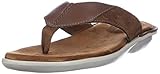 Clarks Men's Ellison Easy Flip-Flop, Tan Leather, 110 M US
