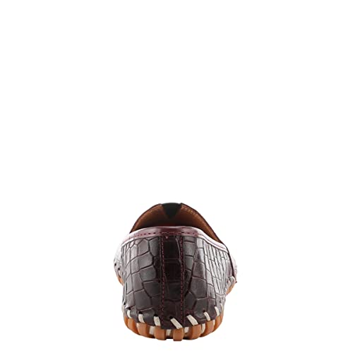 Spring Step Kathaleta-Croco Shoes for Women - Ladies Leather Booties with Rubber Outsole - Comfortable Slip-On Flat Shoes for Womens4