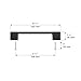 Richelieu Hardware BP8160128900 Armadale Collection 5 1/16-inch (128 mm) Center-to-Center Matte Black Modern Rectangular Cabinet and Drawer Pull Handle for Kitchen, Bathroom, and Furniture
