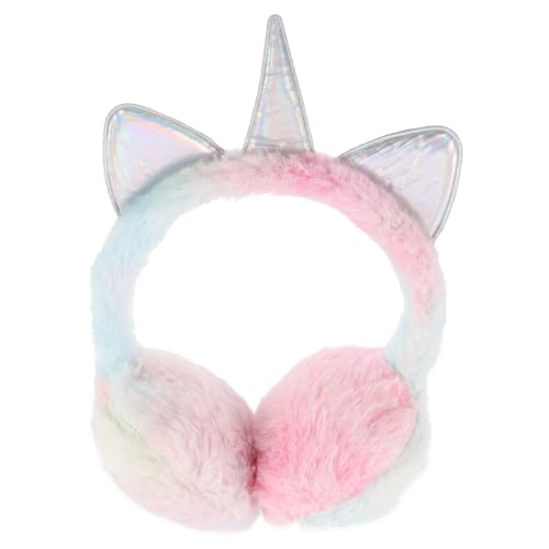 Beaupretty Lovely Unicorn Ear Muff for Boys and Girls Glitter Plush Ear Protection Cover Warm Winter Warmer Comfortable Cover for Outdoor Activities
