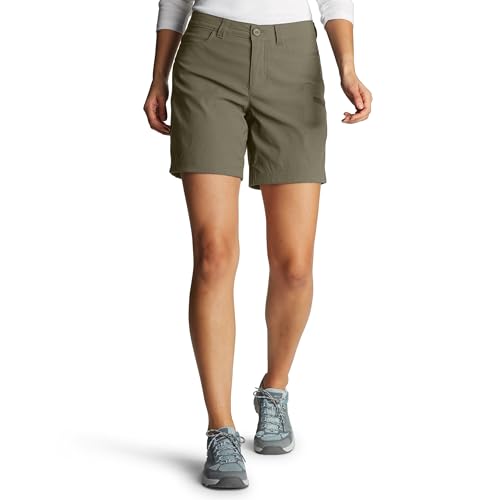 Eddie Bauer Womens Fixed Waist Active Performance Rainier Shorts Sprig 6