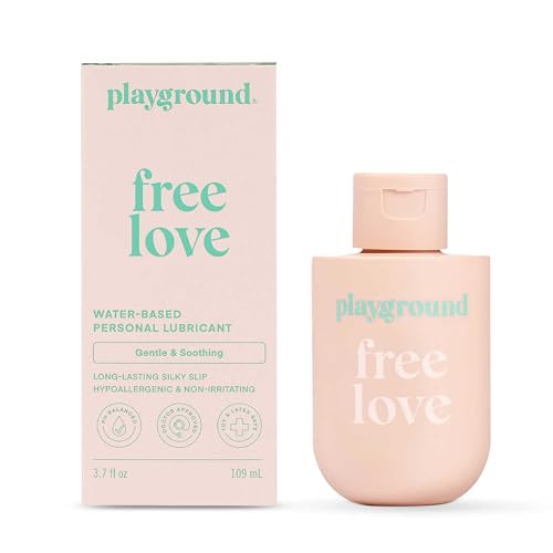 Image of Playground Free Love Natural Water-Based Personal Lubricant | Ashwagandha Lube Safe for Women, Men, Couples, Vegan Goat Weed Love Blend, Glycerin Free, Unscented, 3.7 Fl. Oz.