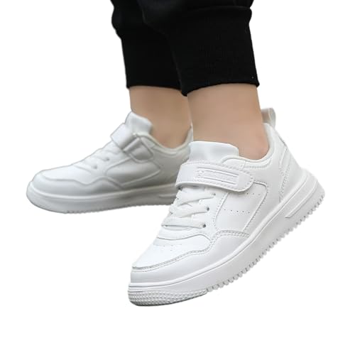 Children's Trainers Leather Upper with Strap Closure Lightweight Non Slip Sole for Indoor Outdoor Running3