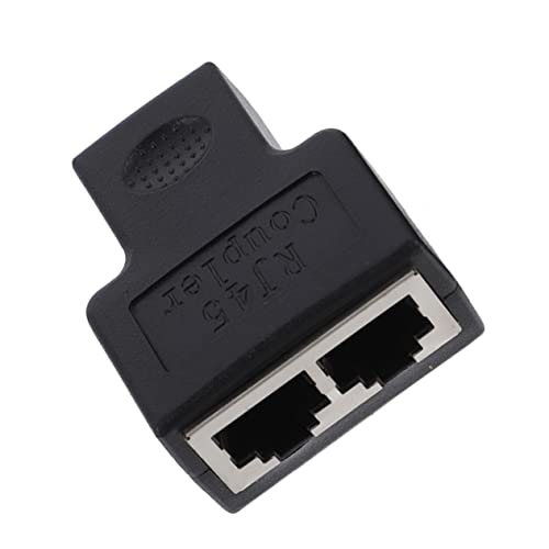 Network Adapter 1 to 2 Splitter Socket Easy to Use Save Ethernet Cable