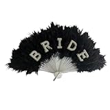 YAOGUI Abanico de mano con cuentas inglesas para novia, herramienta de fotos de boda, abanico decorativo para fotografía, abanicos personalizados para invitados, abanicos a granel