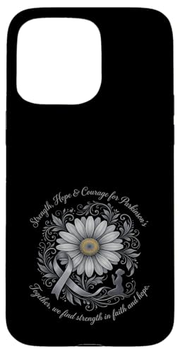 Strength Hope Courage Parkinson's Awareness Daisy ���{�� �X�}�z�P�[�X iPhone 15 Pro Max �p