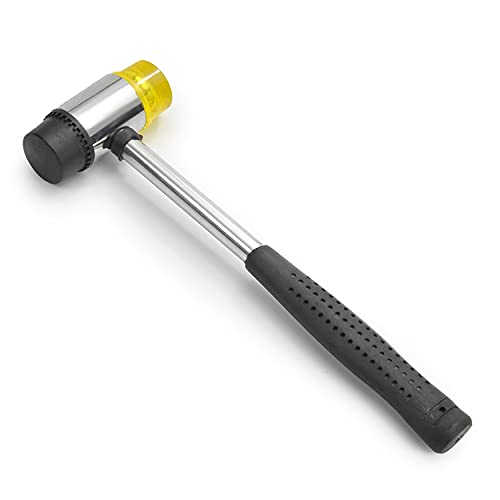 Utoolmart ゴム槌 ラバーハンマー ゴムハンマー ハンマー パイプ柄 両面 交換可能 取り替え式 1個入り 長25