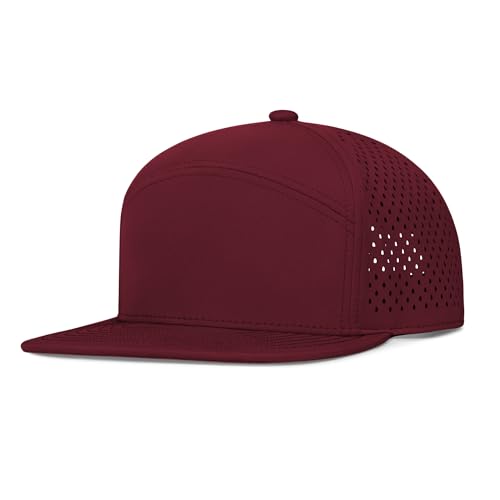 Petite Snapback Hats for Small Heads Men Women,Maroon Baseball Cap,Adjustable Size