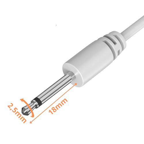 PHONILLICO Lovense Lush Hush Edge Osci Kabel do ładowania kompatybilny - Kabel 80 cm Końcówka pręta 18mm średnica 2,5 mm