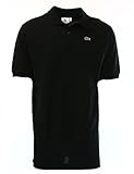 Lacoste Men's Tall Fit Cotton Petit Piqué Polo, Black, Large